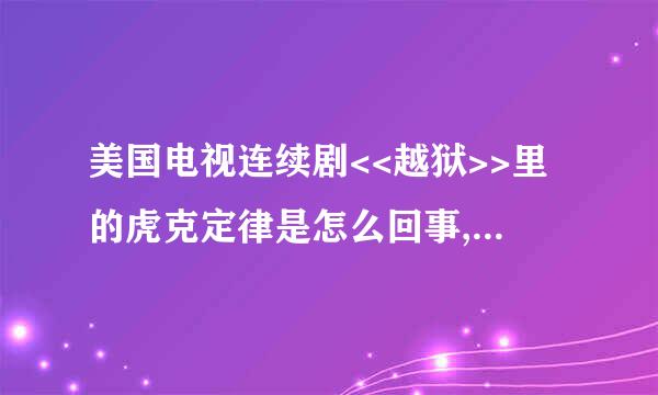 美国电视连续剧<<越狱>>里的虎克定律是怎么回事,请通俗的讲解一下,谢谢