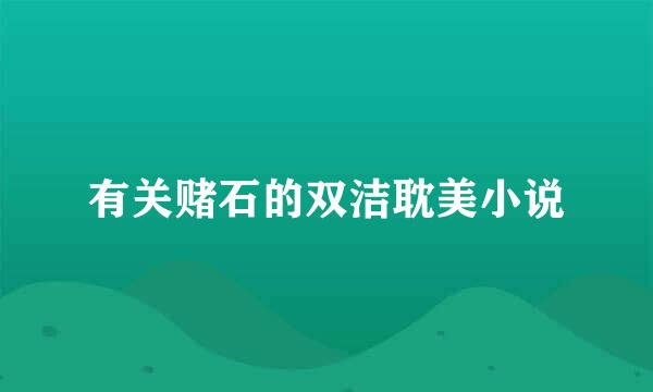 有关赌石的双洁耽美小说