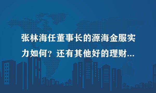 张林海任董事长的源海金服实力如何？还有其他好的理财平台吗？