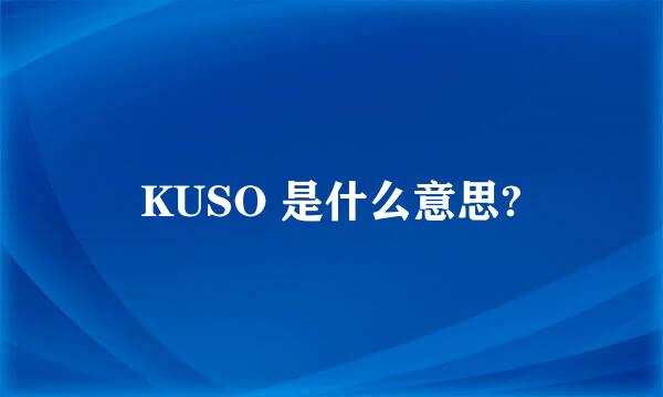 KUSO 是什么意思?