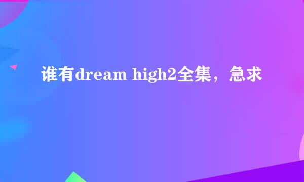 谁有dream high2全集，急求