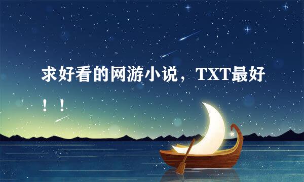 求好看的网游小说，TXT最好！！