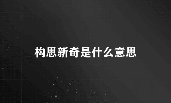 构思新奇是什么意思