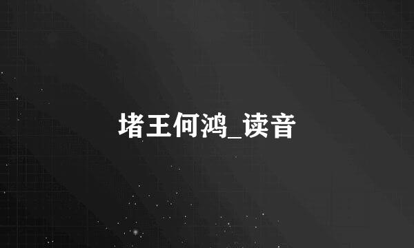 堵王何鸿_读音