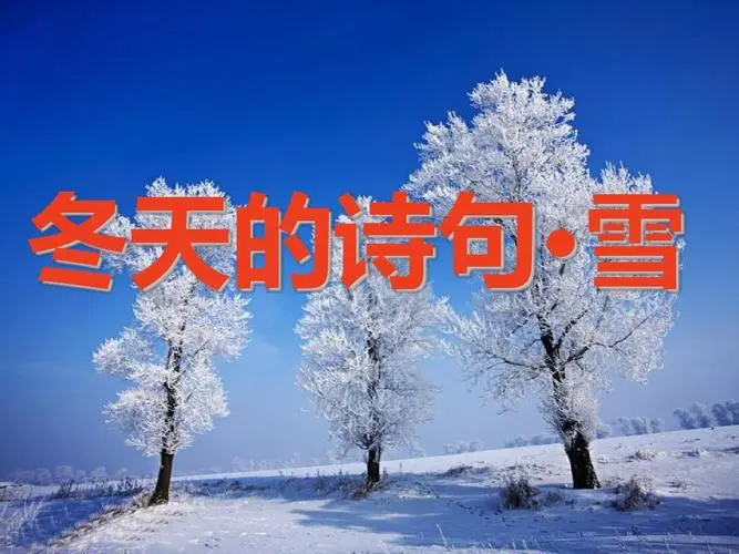 形容雪很美的诗句