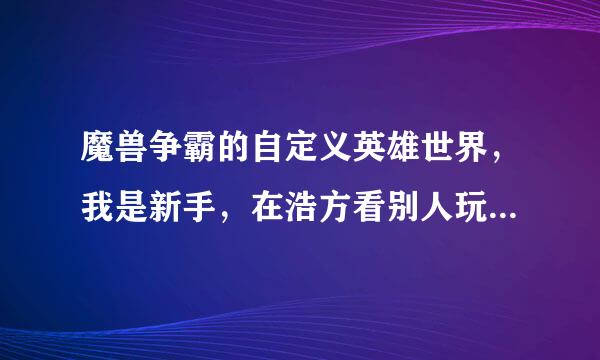 魔兽争霸的自定义英雄世界，我是新手，在浩方看别人玩时总是输入 ll sc **等等，这些都是什么意思？