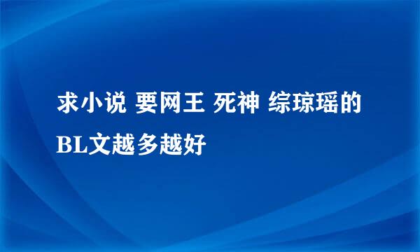 求小说 要网王 死神 综琼瑶的BL文越多越好