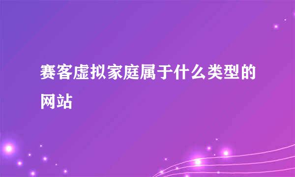 赛客虚拟家庭属于什么类型的网站