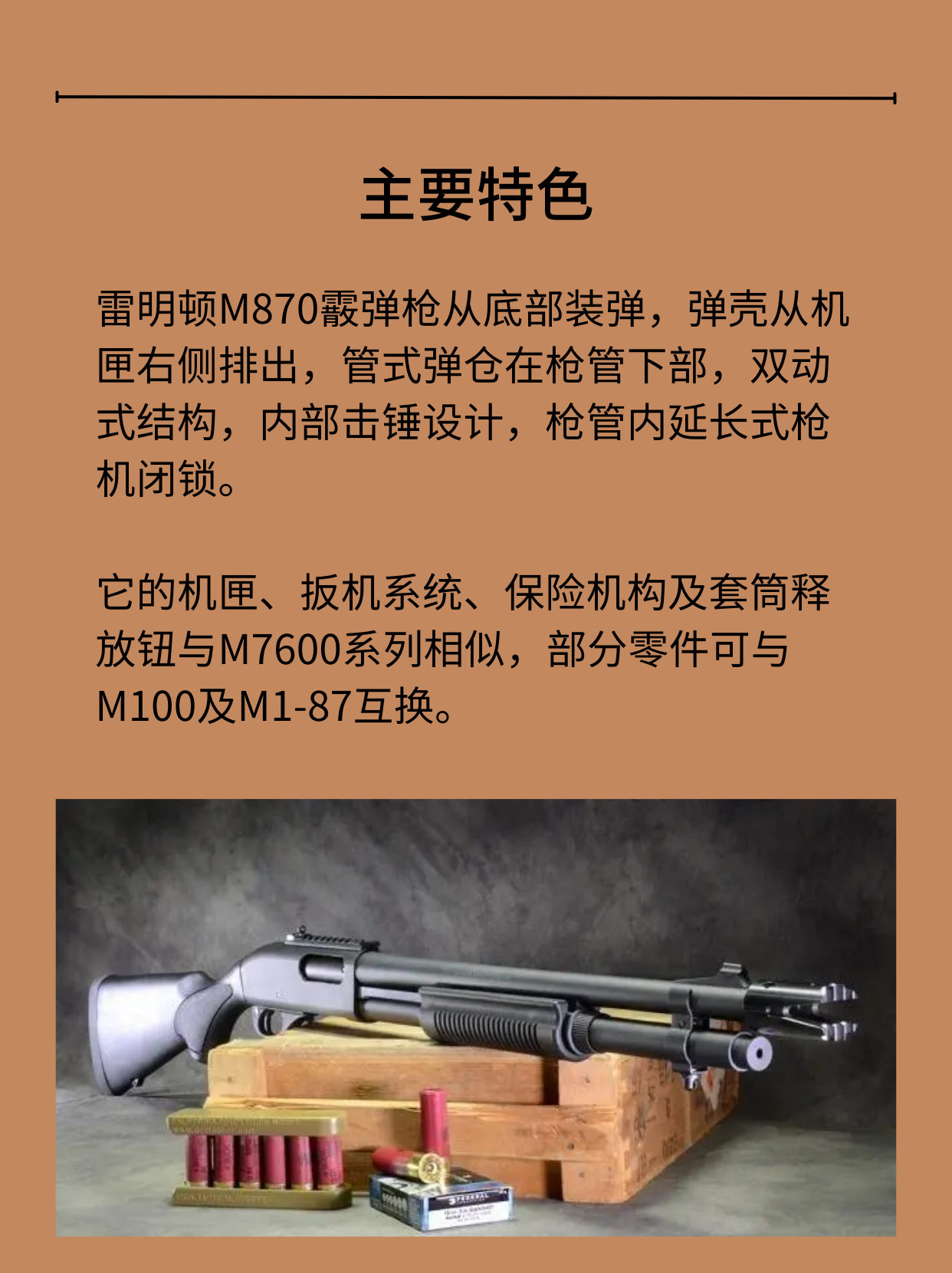 美国雷明顿M870式霰弹枪