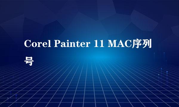 Corel Painter 11 MAC序列号