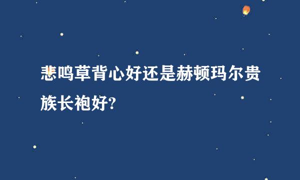 悲鸣草背心好还是赫顿玛尔贵族长袍好?