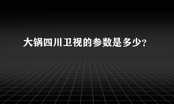 大锅四川卫视的参数是多少？