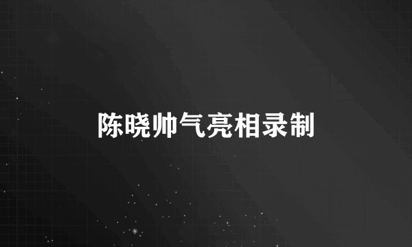 陈晓帅气亮相录制