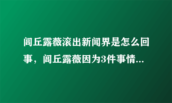 闾丘露薇滚出新闻界是怎么回事，闾丘露薇因为3件事情-飞外网