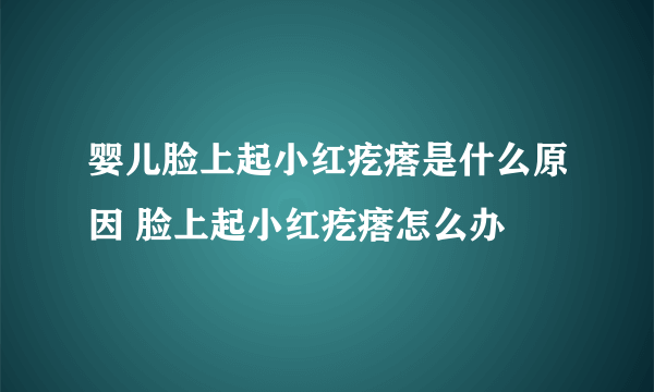 婴儿脸上起小红疙瘩是什么原因 脸上起小红疙瘩怎么办