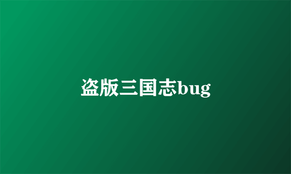 盗版三国志bug