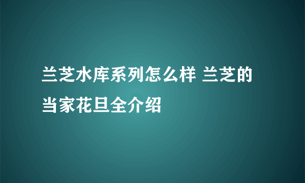 兰芝水库系列怎么样 兰芝的当家花旦全介绍