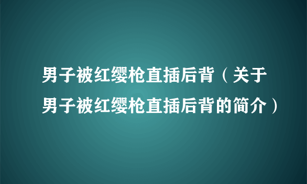 男子被红缨枪直插后背（关于男子被红缨枪直插后背的简介）