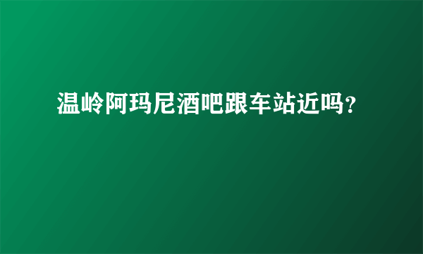 温岭阿玛尼酒吧跟车站近吗？