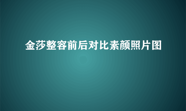 金莎整容前后对比素颜照片图