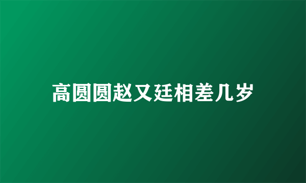 高圆圆赵又廷相差几岁