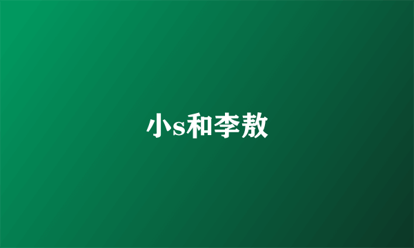 小s和李敖