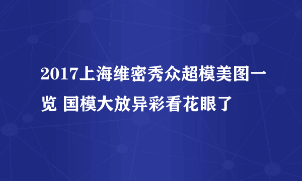 2017上海维密秀众超模美图一览 国模大放异彩看花眼了