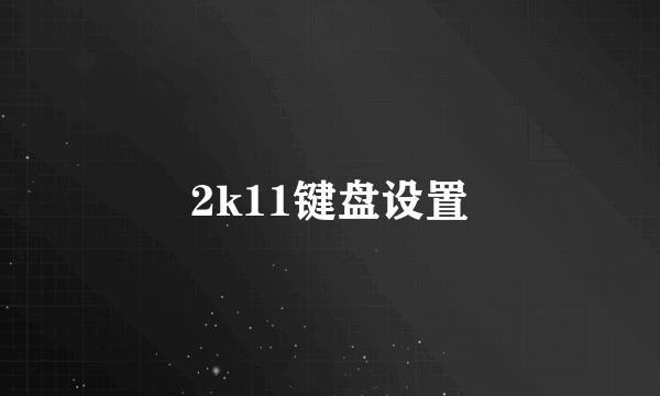 2k11键盘设置