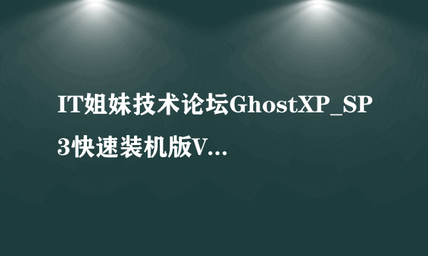 IT姐妹技术论坛GhostXP_SP3快速装机版V15.0