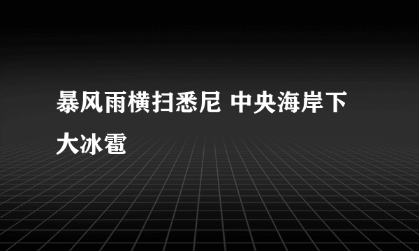 暴风雨横扫悉尼 中央海岸下大冰雹