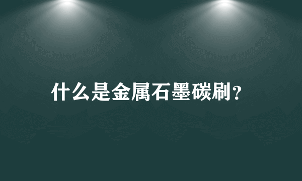 什么是金属石墨碳刷？