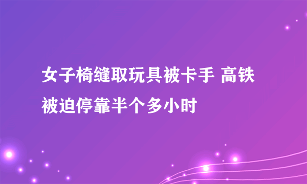 女子椅缝取玩具被卡手 高铁被迫停靠半个多小时