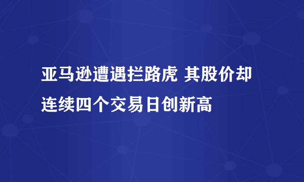 亚马逊遭遇拦路虎 其股价却连续四个交易日创新高