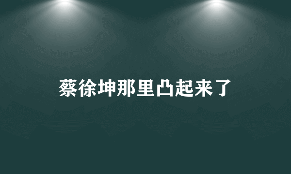 蔡徐坤那里凸起来了