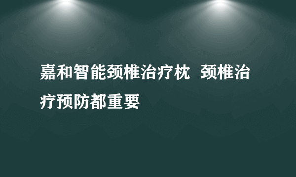 嘉和智能颈椎治疗枕  颈椎治疗预防都重要