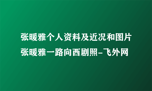 张暖雅个人资料及近况和图片张暖雅一路向西剧照-飞外网