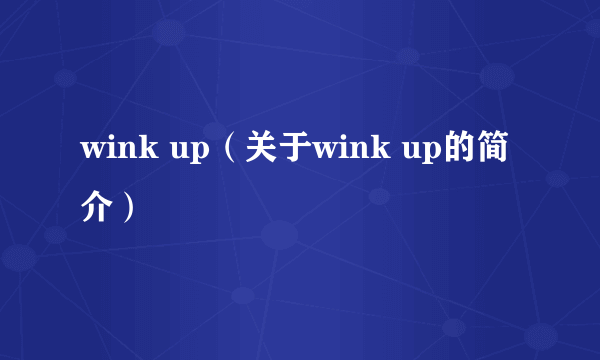 wink up（关于wink up的简介）