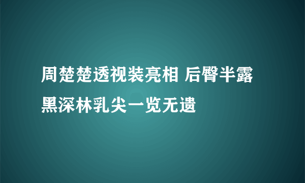 周楚楚透视装亮相 后臀半露黑深林乳尖一览无遗