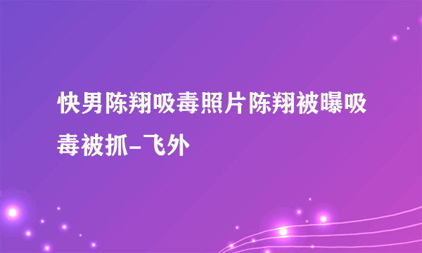 快男陈翔吸毒照片陈翔被曝吸毒被抓-飞外