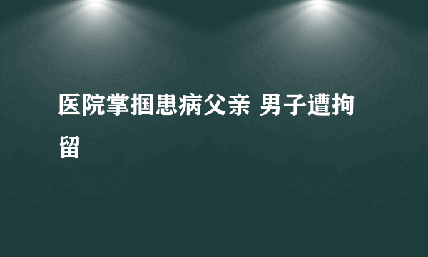 医院掌掴患病父亲 男子遭拘留