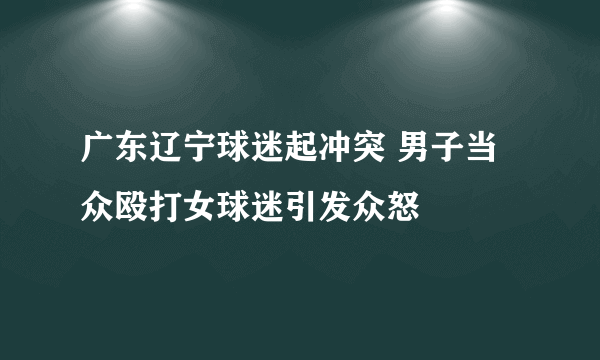 广东辽宁球迷起冲突 男子当众殴打女球迷引发众怒