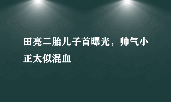 田亮二胎儿子首曝光，帅气小正太似混血