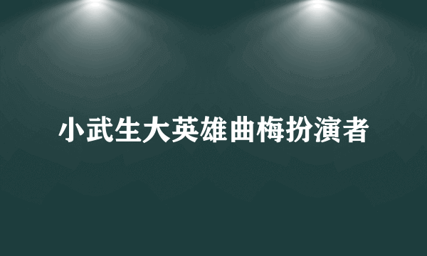 小武生大英雄曲梅扮演者