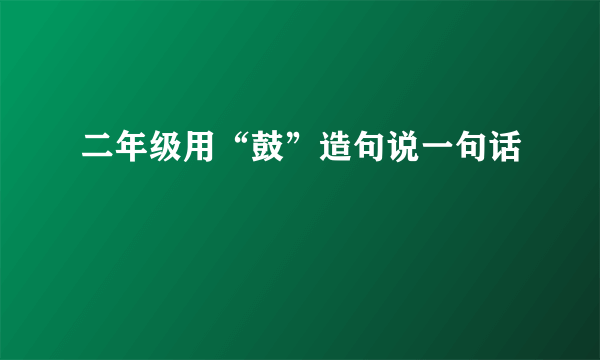 二年级用“鼓”造句说一句话