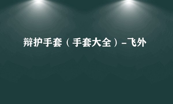 辩护手套（手套大全）-飞外