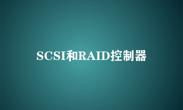 SCSI和RAID控制器