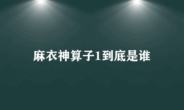 麻衣神算子1到底是谁