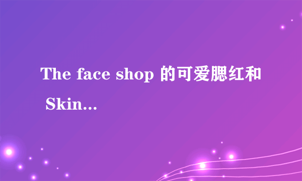 The face shop 的可爱腮红和 Skin Food玫瑰果油腮红哪个好?