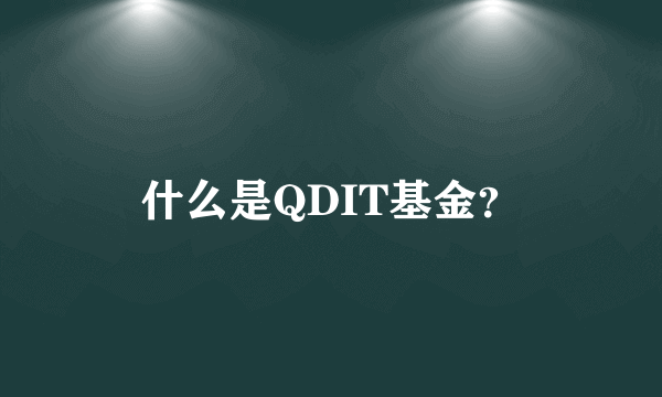 什么是QDIT基金？