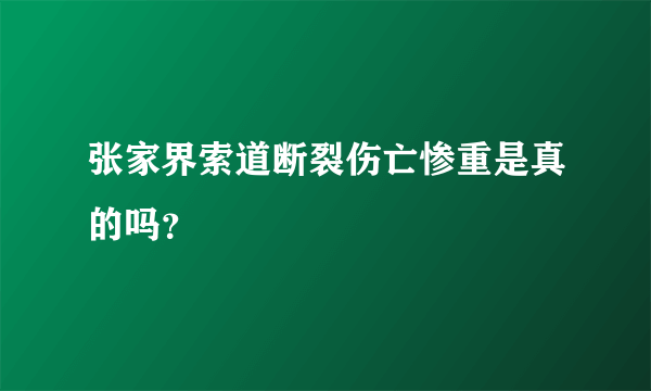 张家界索道断裂伤亡惨重是真的吗？